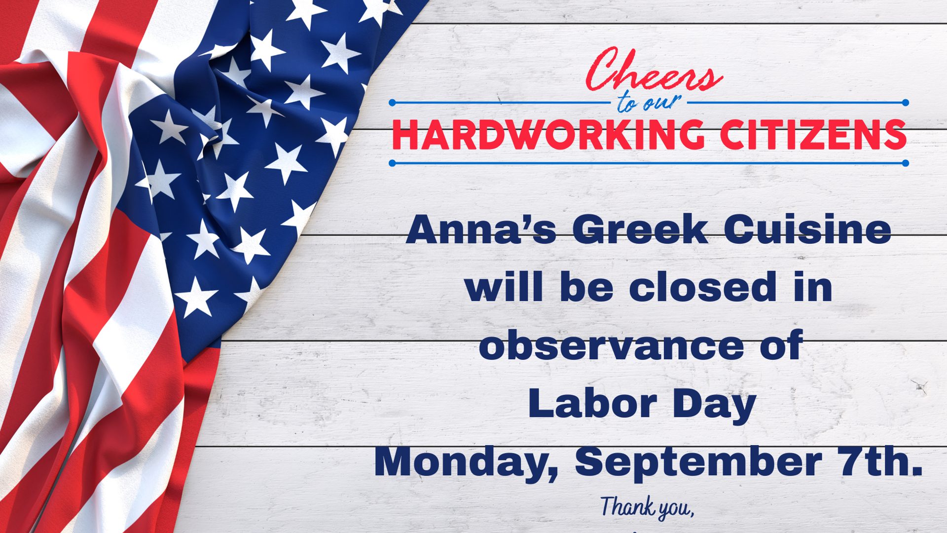 Closed Labor Day