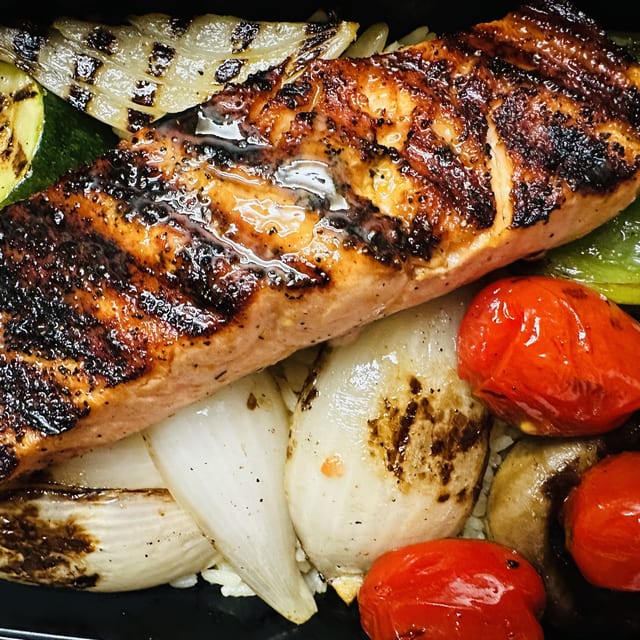 Dinner Grilled Salmon.